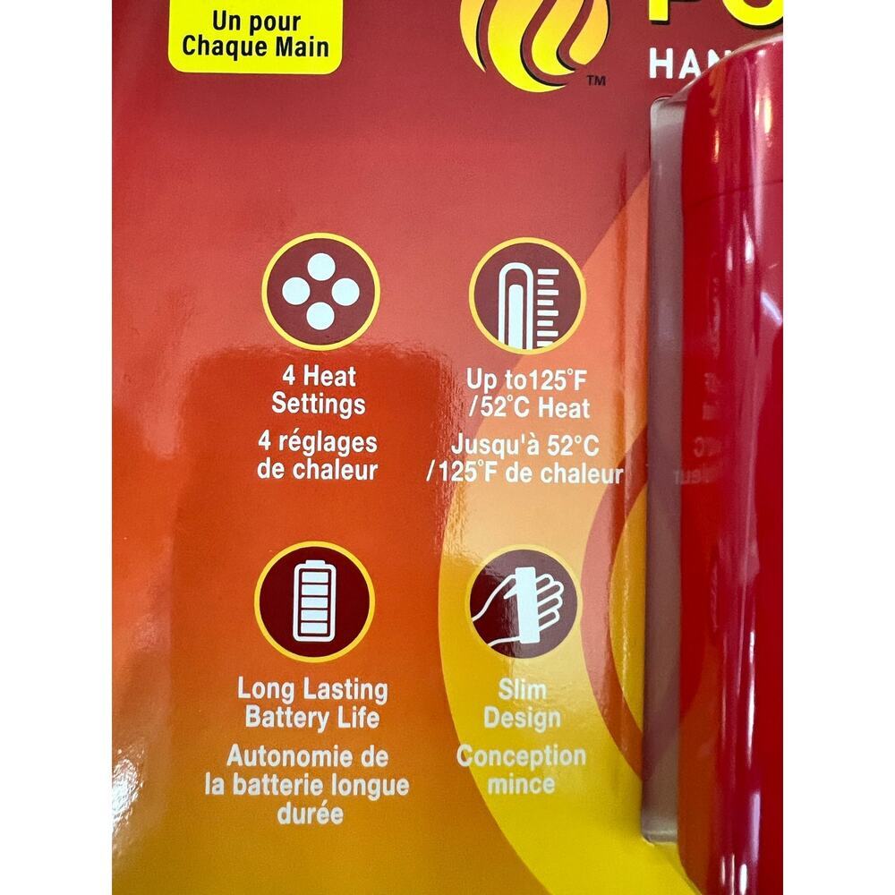NWT POWERPAW 501 Rechargeable Hand Warmer, 2-pack, Red - Picture 3 of 7